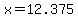 +x+=+12.375+