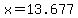 +x+=+13.677+