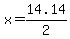 +x+=+14.14%2F2+