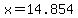 +x+=+14.854+