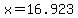 +x+=+16.923+