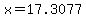 +x+=+17.3077+