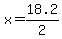 +x+=+18.2%2F2