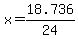 +x+=+18.736%2F24+