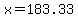 +x+=+183.33