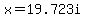 +x+=+19.723i+