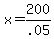+x+=+200%2F.05
