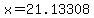 +x+=+21.13308+