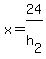 +x+=+24%2Fh%5B2%5D+