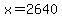 +x+=+2640+