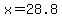 +x+=+28.8+