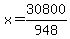 +x+=+30800%2F948