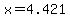 +x+=+4.421+