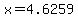 +x+=+4.6259+