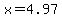 +x+=+4.97+