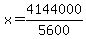 +x+=+4144000+%2F+5600+