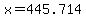 +x+=+445.714+