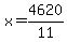 +x+=+4620%2F11+