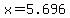 +x+=+5.696+