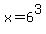 +x+=+6%5E3+