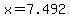 +x+=+7.492+