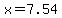 +x+=+7.54+