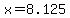 +x+=+8.125+