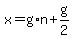 +x+=+g%2An+%2Bg%2F2