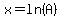 +x+=+ln%28A%29