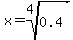 +x+=+root%284%2C0.4%29+
