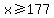 +x+%3E=+177+