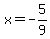 +x++=-5%2F9+