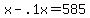 +x++-+.1x+=+585+