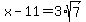 +x+-+11+=+3%2Asqrt%287%29+
