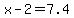 +x+-+2+=+7.4+