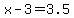 +x+-+3+=+3.5+