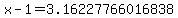 +x-1+=+3.16227766016838+