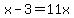 +x-3+=+11x+