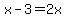 +x-3+=+2x+