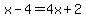+x-4=4x%2B2