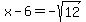 +x-6=-sqrt%2812%29+