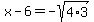 +x-6=-sqrt%284%2A3%29+