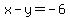 +x-y=-6