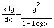 +xdy%2Fdx+=+y%5E2%2F%281-logx%29+