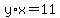 +y%2Ax+=+11+