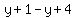+y%2B1-y%2B4