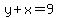 +y%2Bx=9