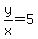 +y%2Fx=5+