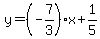 +y=%28-7%2F3%29x%2B1%2F5