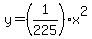 +y=%281%2F225%29x%5E2